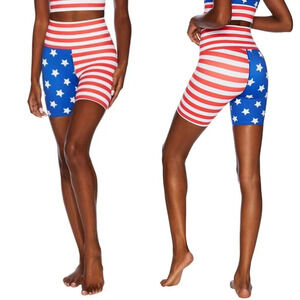 BEACH RIOT Patriotic Bike Shorts In Stars And Stripes 27026